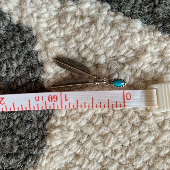 Navajo Sterling & Turquoise Earrings 🪶 - Picture 4 of 4